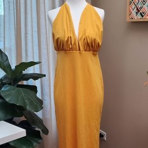 NWT Yellow halter dress size XL